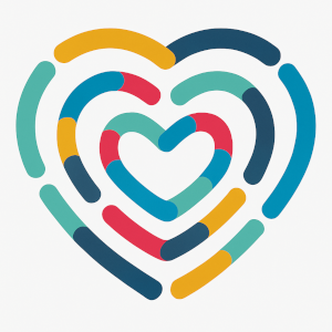 Concentric hearts using the DataLoch colours