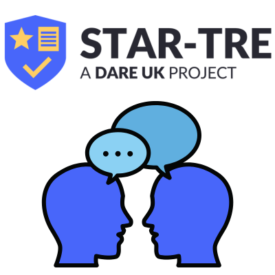 STAR-TRE logo above an illustration of two heads talking